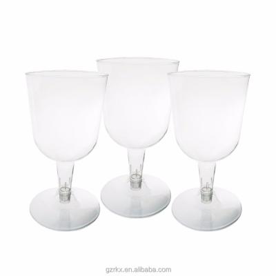 China Party Disposable Bases Stylish Plastic Wine Glass Cup , Eco - Friendly Plastic Recycled Red Wine Water Goblet Glass for sale