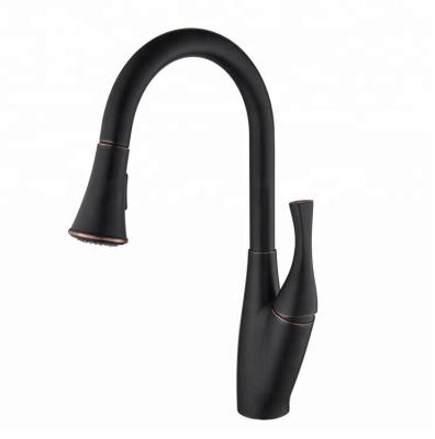 China Pull Out Eco-Friendly Certified Single Handle Pull Down Spray Kitchen Faucet for sale