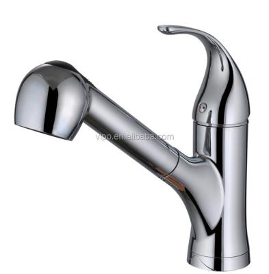 China cUPC NSF AB1953 Contemporary Economic Pull-Down Kitchen Faucet With Chrome Plated for sale