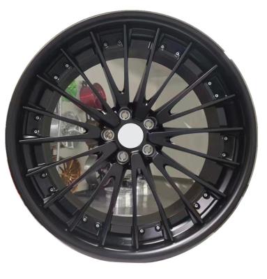 China PIC 19inch 20inch 5x112 5x114.3 5x120 Classic BLACK Multi Spoke Alloy Wheel Style 2 Spoke Custom Forged Alloy Forged Passenger Car Wheel Rims for sale