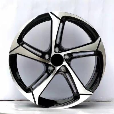 China Luxury Racing JDM 5 spoke 17 18 19inch machine black face alloy casting cheap passenger car wheel rims 5x120 5x112 5x114.3 7J 9J 8J et35 5hole for sale