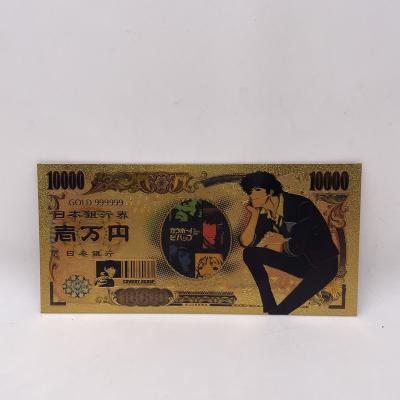 China Japanese Manga Gold Banknote Cards Cowboy Bebop Figure Spike Spiegel Faye Cute Japan Anime Cosplay For Fans Souvenir Banknote Bills for sale