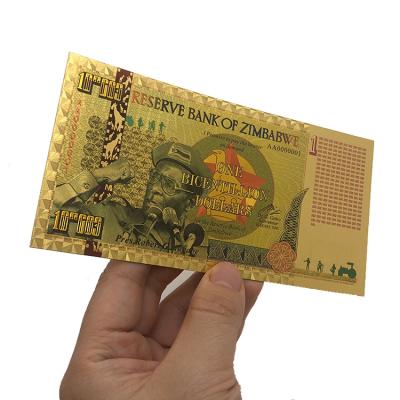 China Africa Fast Delivery Security Printing Gold One Bicentillion Dollars Zimbabwe Banknote For Collection Gifts for sale