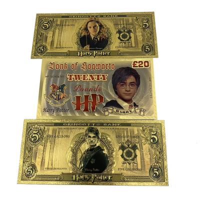 China Europe Banknote Fakemoney Harry Potter Hermione Movie Card Gold Collection For Fans Gift for sale