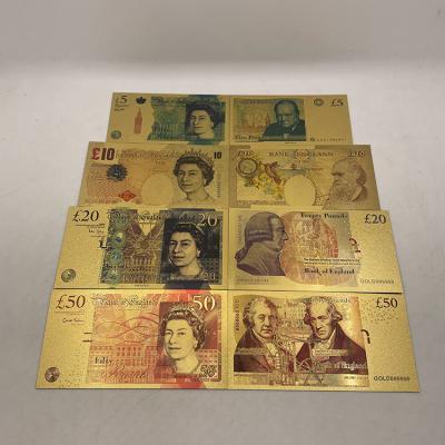 China Non-currency Europe Waterproof Prop Money Queen Elizabeth Pounds UK GBP Banknote for sale