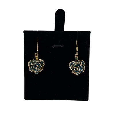 China High Quality Cheap Jewelry Real Beautiful Colors Eardrop Rose Shaped Flower Earrings for sale