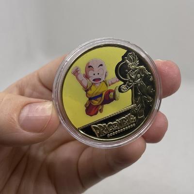 China Japan Wholesale 12 Types Japan Anime Comics Dragon Ball Metal Gold Coins In Stock for sale