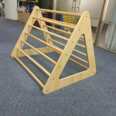 China Kids Toy Wooden Wooden Triangle Pickler Climbing Triangle Ladder For Toddlers 1344 for sale