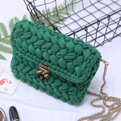 China Chunky Fashion Knit Merino Knitted Cluth Bag for sale