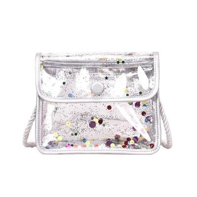 China Fashion Small Colorful Ball Glitter PVC Transparent Clear Shoulder Bag for sale