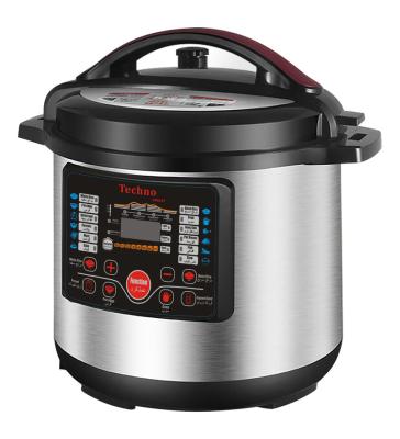 China Hotel 12-in-1 Programmable Electric Pressure Cooker with 6 Quart Silver for sale