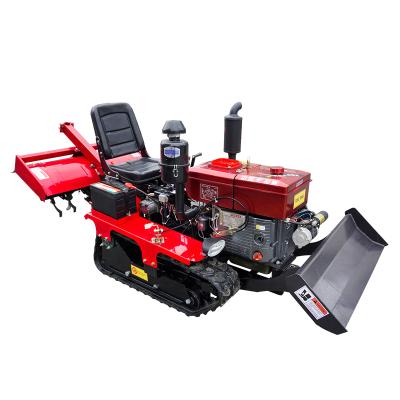 China Ariculture Mini Crawler Tractor With Trenching And Weeding Garden Machine for sale