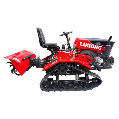 China Hotels 50hp cultivation machine tower on crawler tractor land cultivator tiller parts diesel mini soil farm tiller for sale for sale