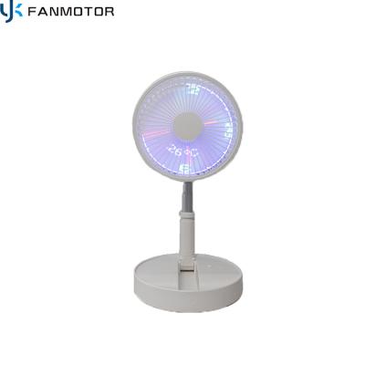 China Portable Folding Retractable And Collapsible Fan Folding With Able To Display Clock Calendar And Temperature for sale