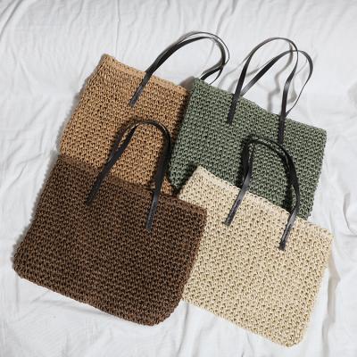 China Women's Other Wholesale Summer Woven Crochet Straw Beach Tote Bag for sale