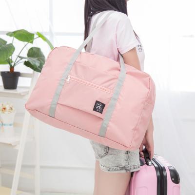 China Custom Made High Quality Cheap Multifunctional Logo Waterproof Polyester Duffle Moving Luggage Duffel Travel Foldable Bag for sale