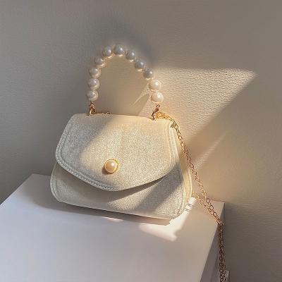 China 2021 New Fashion Elegant Pearl Diamond Evening Clutch Bags Lady Handbags for sale