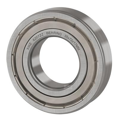 China Stable performance and cost effective double sealed metal ball bearing 6207 zz size 35x72x17mm deep groove ball bearing for sale