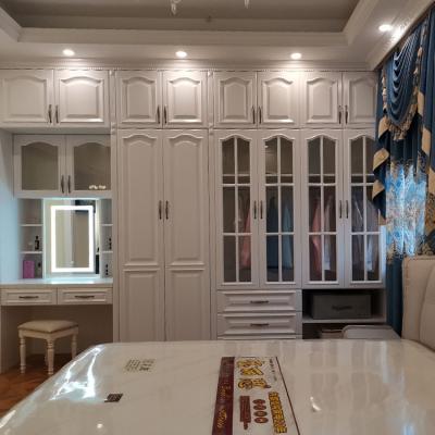 China (Other)Adjustable Luxury Master Bedroom Closet Wardrobe Plywood Wardrobe with Jewelery Drawers with LED Light for sale