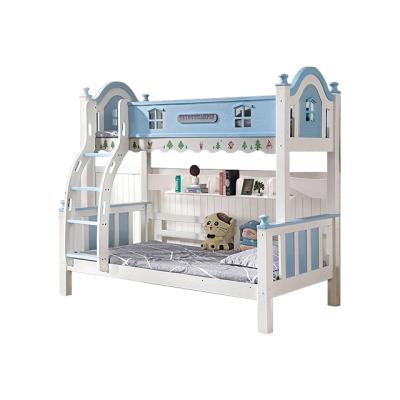 China Modern Popular Kids Bed Modern Luxury New Design Solid Wood Bunk Bed With Desk And Slide for sale