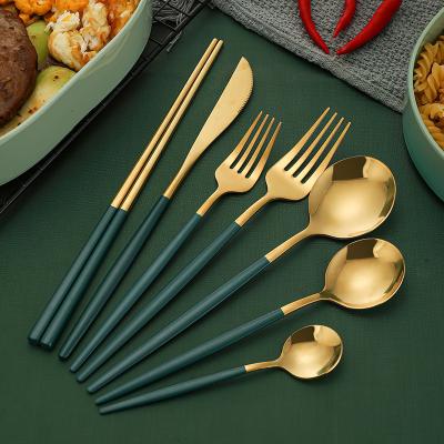 China Wholesale Disposable Silverware Wedding Hotel Bulk Flatware, Silver 304 Stainless Steel High End Heavy Duty Flatware Set for sale