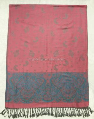 China New Warm Comfy Rayon Pashmina Floral Paisley Jacquard Women's Canada Shawl for sale