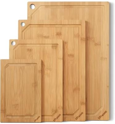 China Customized Wholesale Bamboo Cutting Board Set Viable Eco-friendly Oversized Bamboo Cutting Board for sale