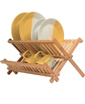 China Bamboo Folding Quick-Drying Bamboo Utensil Viable B Kitchen Storage Rack Dish Dish Drainer Utensil Rack Kitchen Storage Rack for sale