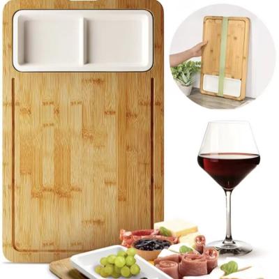 China Eco-Friendly 100% Sustainable Bamboo Kitchenware Cutting Board Vegetable Grocery Tray And Fruit Tray for sale