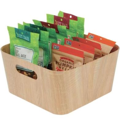 China Minimalist Sell Well New Type Bamboo Food Storage Box Basket For Kitchen With Handles for sale