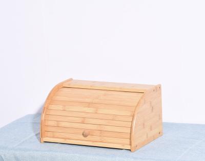 China Food Customized Eco-friendly Bamboo Kitchen Food Bread Box Bread Storage Box for sale