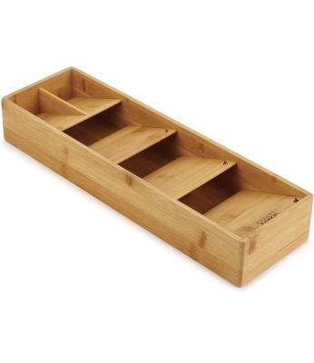 China Recyclable Bamboo Wooden Knife and Fork Storage Box Kitchen Utensils Drawer Storage Box Rectangle Spoon Fork Storage Organizer Box for sale