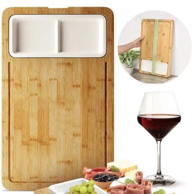 China Viable Wholesale High Quality Large Organic Bamboo Cutting Board Wooden Cutting Board With Juice Slot for sale