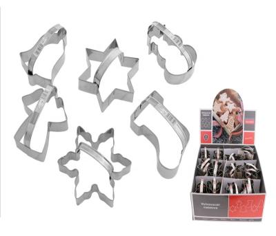 China Stocked Christmas Cookie Cutter / Molds , Stainless Steel Cookie Cutter Mold In Christmas Shape for sale