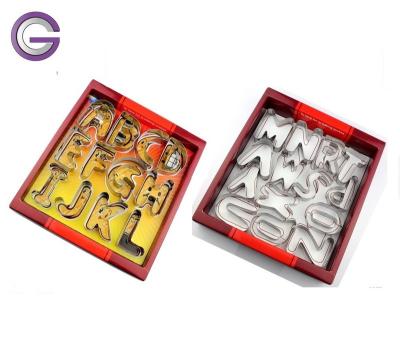 China 26 PC Alphabet Cookie Cutters/Moulds Workable, Stainless Steel Cookie Cutter Mold in 26 Alphabet Shapes for sale