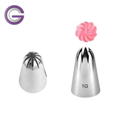 China Seamless Stocked Stainless Steel Cake Decorating Tip #1G, Pastry Tips, Spout for sale