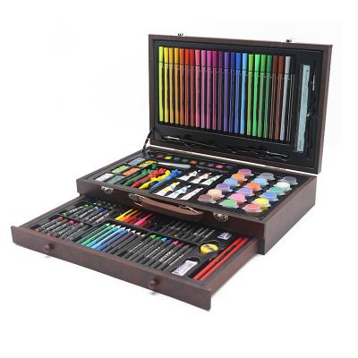 China 7 Type Amazon Hot Sale 130-Piece Drawer Painting Drawing Multifunctional Painting Art Set in Wooden Box for Kids for sale