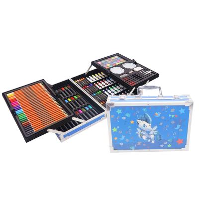 China Drawing & 2018 best pieces gift145 aluminum painting case with magic water color art school stationery set for girls for sale