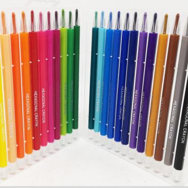 China 24pcs School Non-Toxic Wax Crayon For Kids for sale