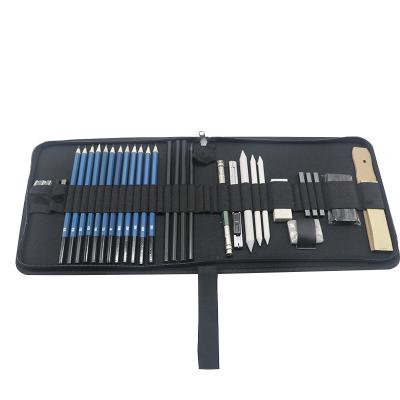 China Eco-Friendly High Quality Professional Art Pencils Drawing Sketch Set in Nylon Bag for sale