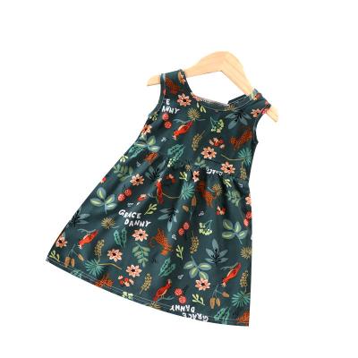 China 2021 New Summer Style Printed Girls Vest Skirt Baby Sleeveless Skirt New Girl's Breathable Dress for sale