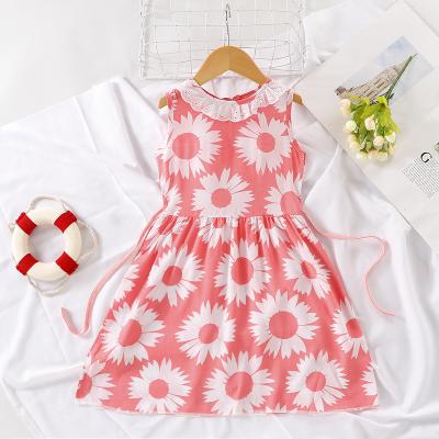 China Princess Dress Girls Summer Silk Skirt Children's Breathable Cotton Dress Nightgown for sale