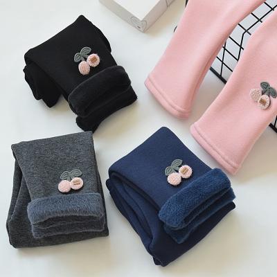 China Girls Breathable Gaiters Fleece Autumn and Winter Thin Baby Shear Pure Cotton Pants Use Foreign Pants One Body Fleece for sale