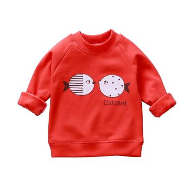 China Baby thermal clothes plus velvet sweater children's new warm winter version baby clothes sweater Korean for sale