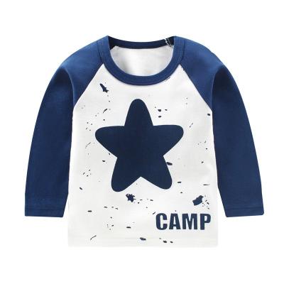 China Pure cotton 20 spring of children's breathable long-sleeved T-shirt and upper botto baby one-piece boys clothing new autumn Korean children for sale