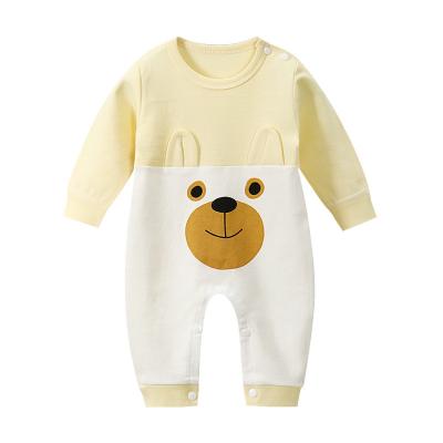 China Cotton 100% New 2021 Spring Baby Romper Long Sleeve 100% Cotton Cartoon One-Piece for sale