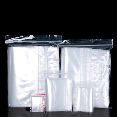 China Recyclable Plastic Resealable Zipper Storage Zip Lock Clear PE Poly Bags For Food Jewelry Packaging for sale