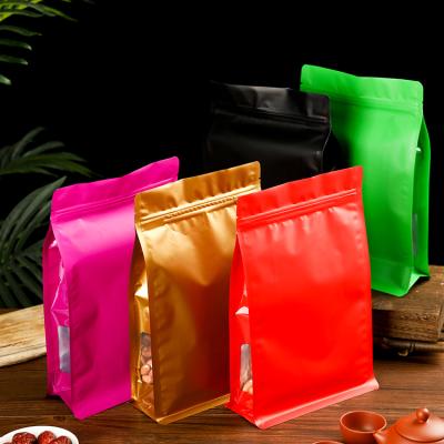 China Matte Colored Package Stand Up Pouch / Aluminum Foil Packaging Zip Lock Bag / Moisture Proof Food Bags Doypack Mylar Storage With Window for sale