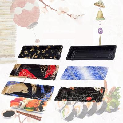 China Disposable Disposable PS Sushi Food Box / Plastic Sushi Takeout Packaging Box for sale