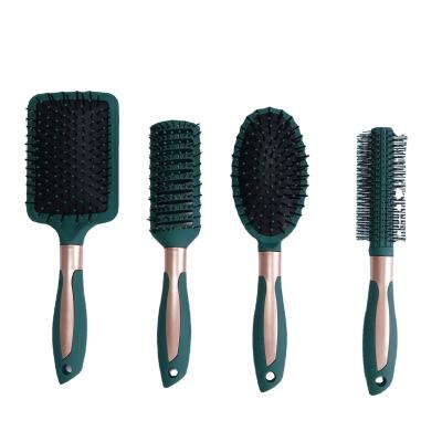 China Private Label Eco-Friendly Barber Salon Nylon Air Cushion Exhale Detangle Scalp Massage Comb Paddle Hair Brush Comb for sale